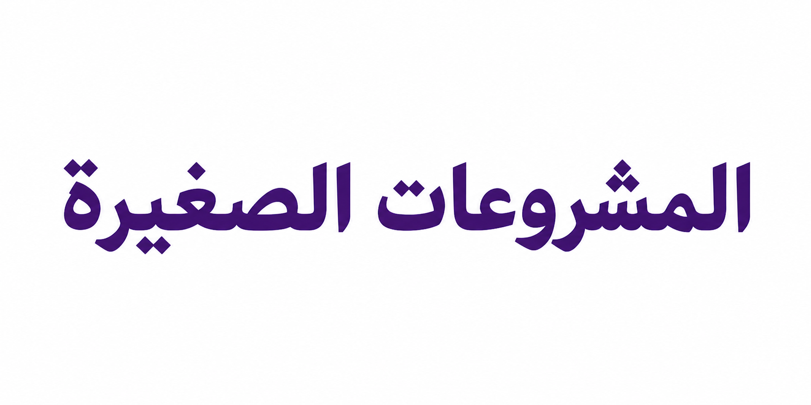 المشروعات الصغيرة